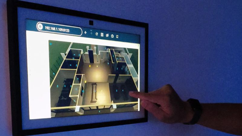Planta 3D totalmente interativa para controle e monitoramento total da casa inteligente
